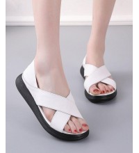 White Genuine Leather best sandals for Hiking Sandals